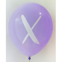 Purple Standard Alphabet A-Z Printed Balloons